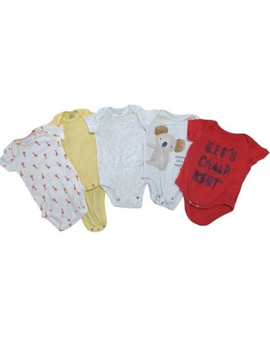 Carter's Other - Carter's Gerber Child of Mine Small Wonders Baby Boy Bodysuit Lot 5pc 0-6M